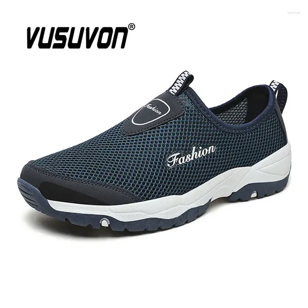 Scarpe casual uomo mesh glassa di gomma in gomma in gomma slip-on traspiranti per i mocassini per camminata 39-46 pather appartamenti