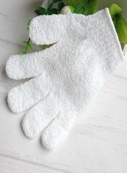Нейлоновые очистки душевые перчатки отшелушивающие ванную перчатку пять пальцев ванными перчатками для ванной комнаты.