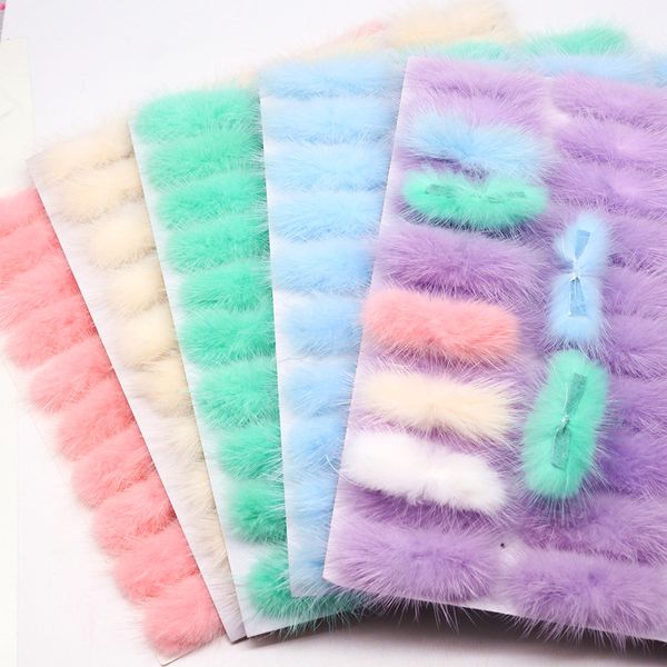 5/40pcs Pompom Pompom Bowknot 2-3*6-7 cm Natural Pom Pom Pompone morbide Pompone fatti fatti a mano fai-da-te cucitura cucitura artigianato Accessori per capelli