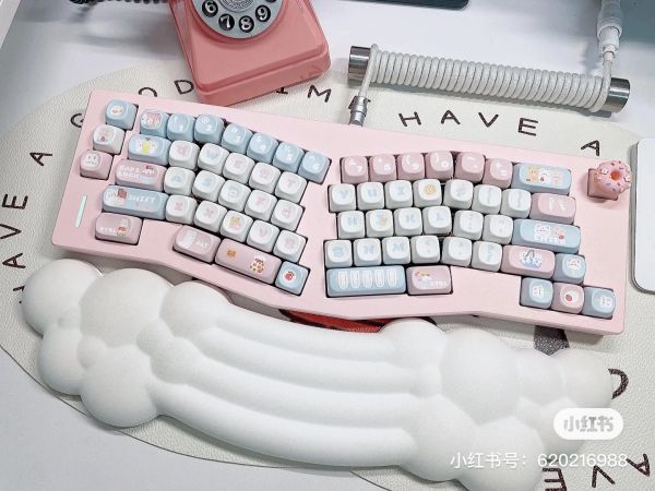 Accessori carini keycaps orso di coniglio 142 tasti MOA tastiera di alta qualità tastiera carina bere termica sublimazione tastiera tastiera per tastiera per tastiera