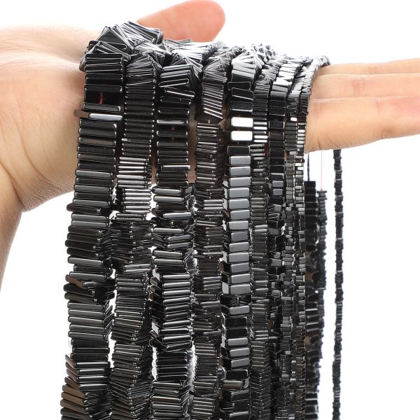 Perle di ematite nere quadrate perle di pietra naturale per gioielli Collana bracciale fai-da-te 2-8 mm Black Cube Ematite perline Accessori