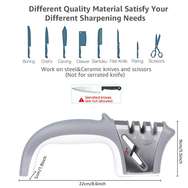 Точистка для ножа 4 сцены измельчения вольфрамового керамического керамического ножника ножи.