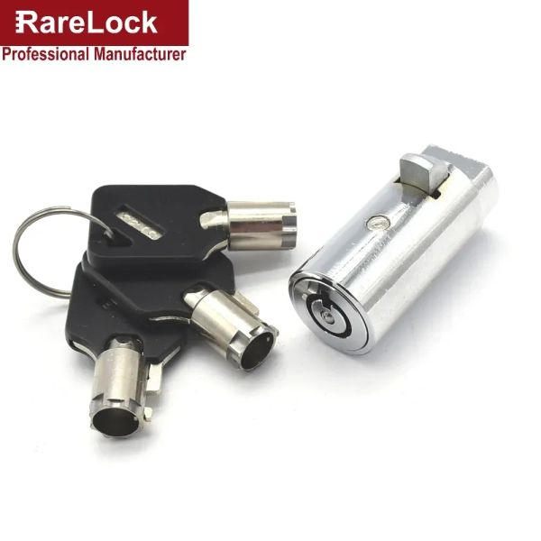 Trava de trava de venda trava tubular de tecla para caixa de vidro de vidro para gabinete de travessa equipamento de máquina hardware rarelock 2701-1a