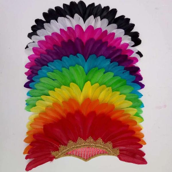 Party -Dekoration Erwachsener großes Feder Kopfband Stirnband für Karnevalmasquerade Kronkopfschmuck Kostüm ausgefallene Hochzeit Ostern