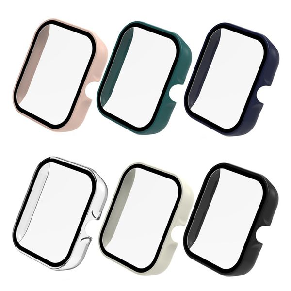 Copertura Full Copertura vetro da 2in1 Case Full Silicone per Xiaomi Huami Amazfit GTS 3 2E 2 Mini Mini Smart Watch Band Glass Protector Cover