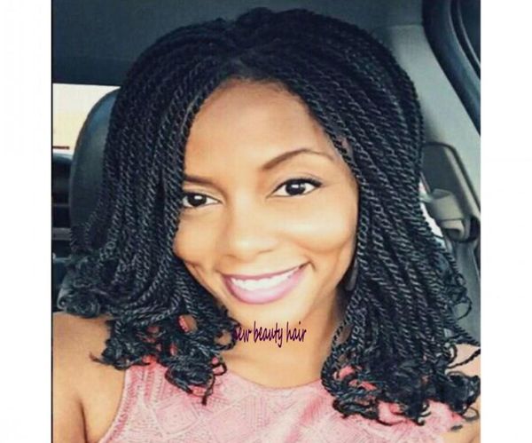 180densität Kurzkinky Perücken schwarz braun Burgund Africa American American Crochet Braids Perücke