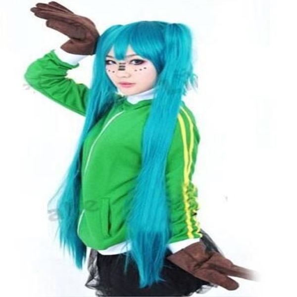 Vocaloid Matryoshka Itsune Miku Cosplay Costume Sports Green302s