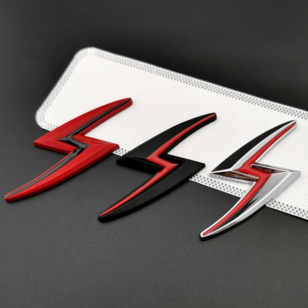 3D Metal Car Letters S Lightning Logo Emblem Fender Abzeichen Stamm Aufkleber für Nissan 200SX 240SX Zenki Silvia S14 S15 Zubehör