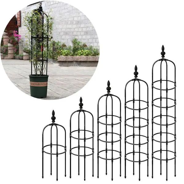 Obelisk Garden Arch Trellis Plant Support Frame arrugginito per le viti da arrampicata con fiori interni Decorazioni floreali per esterni 240329