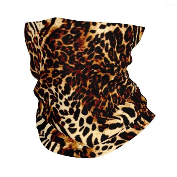 Sciarpe leopardo arte di belle arte tigre bandana gallone stampato in pelliccia astratta giungla balaclavas maschera per copricapo pesca unisex adulta unisex