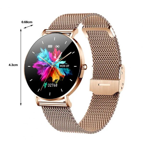 Observa o carregamento magnético do smartwatch feminino T8 de 6,8 mm Mensagem de Wristwatch de baixo consumo de baixa potência, lembrando