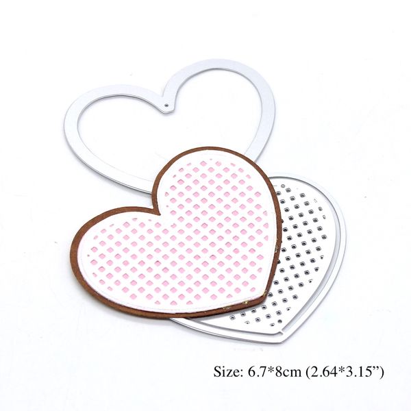 Kscraft Christmas Heart Cookies Metal Ticks Dies Stencil per scrapbooking fai -da -te Embossing decorativo Cards di carta fai -da -te