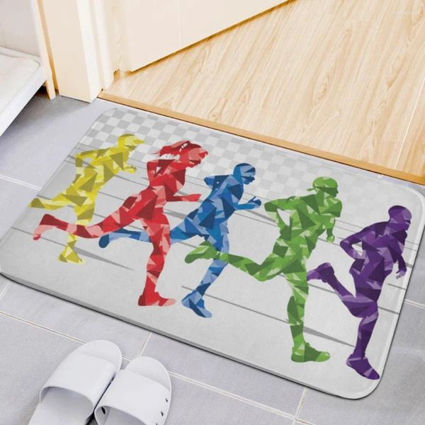 Teppich Teppichboden Matte Nordic Style Home Fußmat Badezimmer-Toilett Schlafzimmer Team Sports El Decor Alfombra Teppich