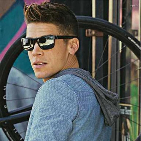 Óculos de sol Small Frame Square Men's Brand Designer Fashion Sun Glasses Men Dirigindo óculos polarizados UV400