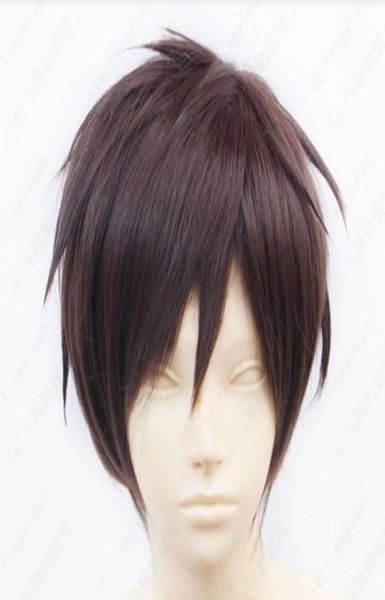 Nuova immagine di moda di alta qualità Wig Gtgt Attack a Titan Eren Jaeger Short Brown Dark Cosplay Wig Shi8985102