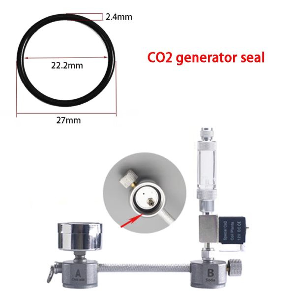 O-ring di gomma Aquarium ZRDR, generatore di cilindri CO2, bancone a bolle, valvola del solenoide, serbatoi di pesce regolatore CO2 Accessori CO2