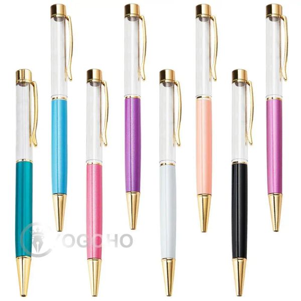 Caneta promocional de venda quente com líquido Creative Diy Floater caneta colorida caneta de caneta colorida OEM Logotipo