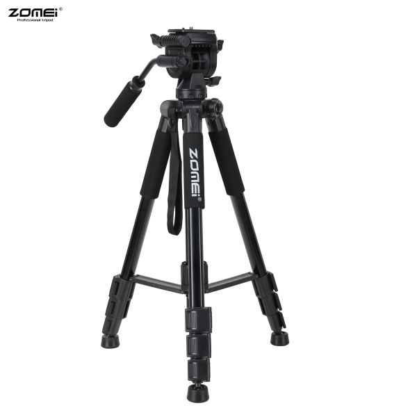 Monopodi Zomei Q310 Video telecamera in lega di alluminio professionale Tripode 4 sezione Monopode treppiede estesibile con smorzamento fluido per le DSLRS