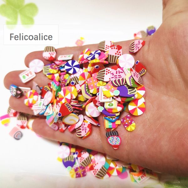 10 mm frutta fetta di argilla a forma rotonda fiori di torta cardiaco polimero spruzzi per gioielli che producono accessori per scrapbooking fatti a mano fai -da -te