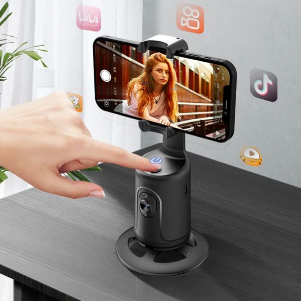 Attacca Nuovo AI Smart Motion Tracking Tracking Telefono Stabilizzante Gimbal per le riprese in streaming in streaming live