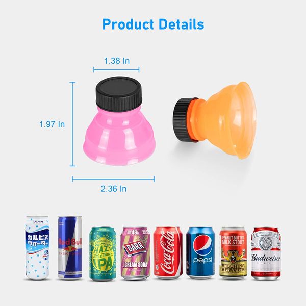 6 pezzi di soda lattine coperchio coperchio per versamento a prova di fozzici per picnic accessori per bottiglie riutilizzabile per le bevande energetiche del succo di birra