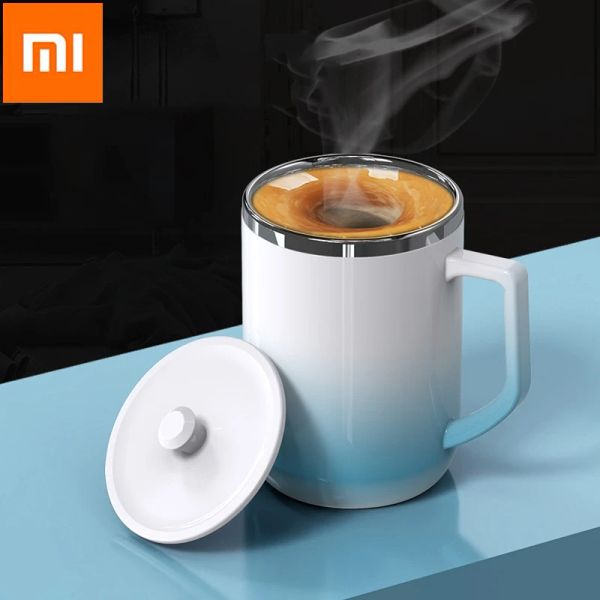 Pulseiras xiaomi mijia caneca de café automática de caneca sem bateria necessária para mixagem para copo de chá de chocolate com leite proteína Térmica Presente