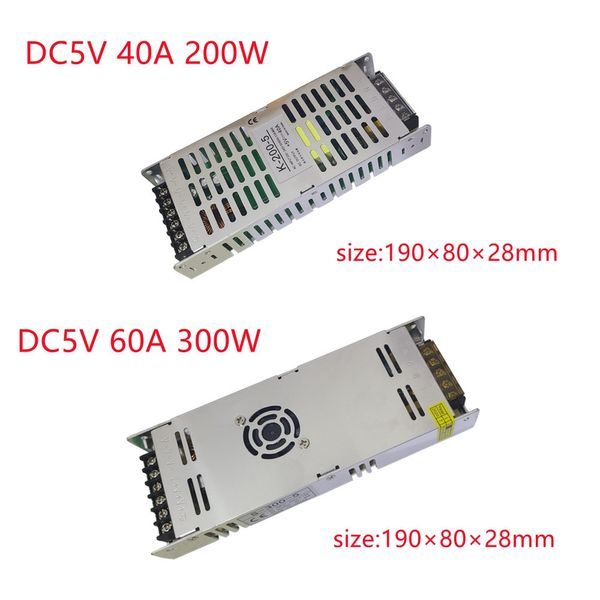 Ultra Thin Lighting Transformator DC 5V 12V 24V Schalter Stromversorgung 60W 100W 150W 200W 300W 400W -Transformator SMPs für CCTV SK6812