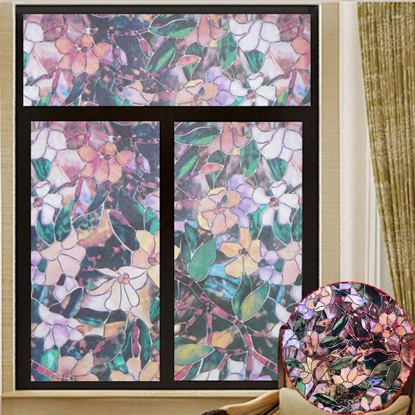 Adesivi per finestre colorate opache colorate in vetro Privacy Film glassata glassata di autoadesive ombreggiatura per ufficio a casa