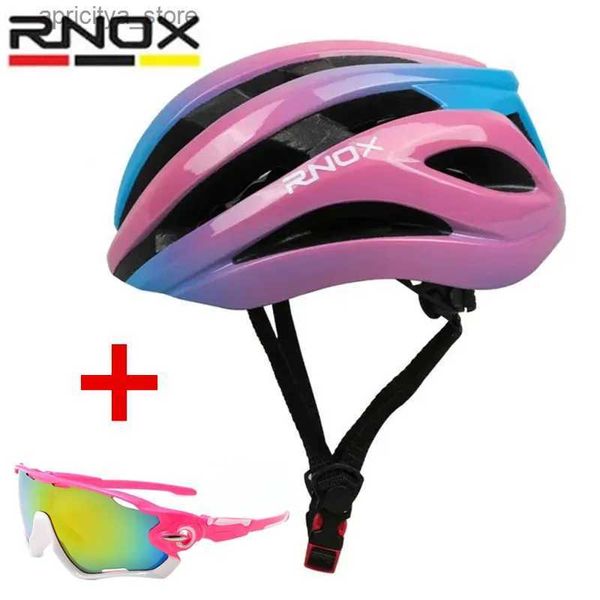 Caschi ciclistici Rnox Women Bike Helmet Cycling Mtb Mountain Road Bike Helmets Morded Shock Menfroold Man Cycling Bicyc Helmet L48