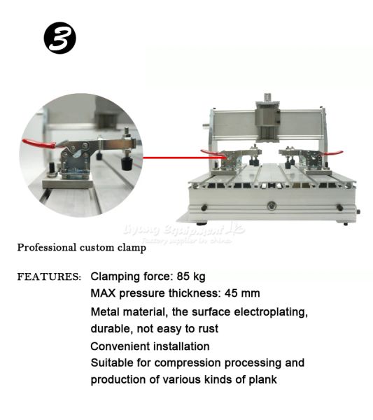 CNC 3040 Alüminyum Metal Çerçeve Top Vidası Vida 52mm Mil kelepçe NEMA ile23 57x56 Step Motorlar CNC 3040 Ahşap Yönlendirici Gravürü