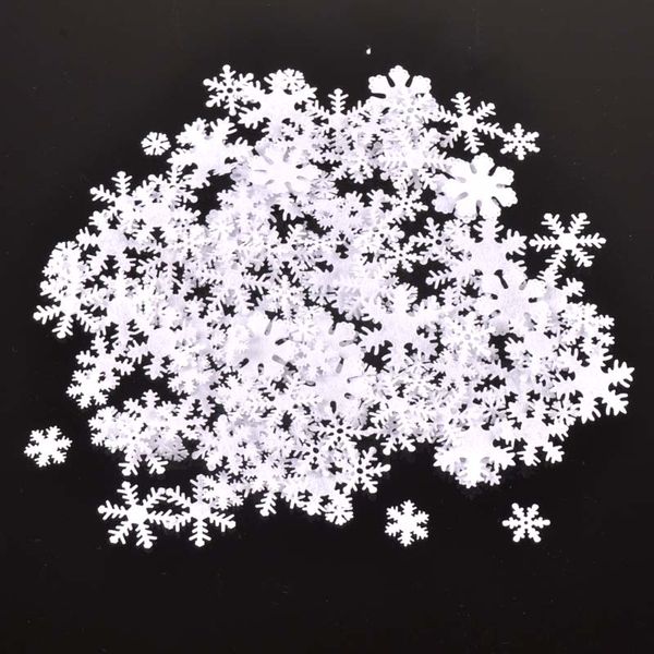 100 pezzi/lotto in feltro bianco Il fiocchi di neve di natalizio Applique Applique Adesivo artigianale Craft Patch Non tessuto fai-da-te CP2767