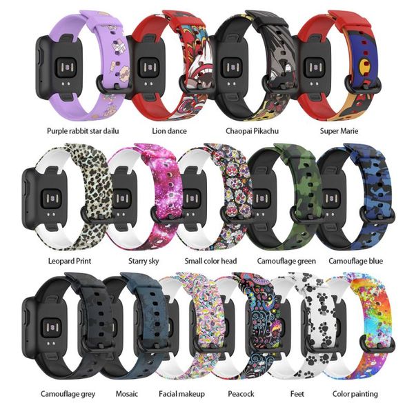 Per Xiaomi Mi Watch Lite Watch Worsed Clainband Stampato Cink Watermark Pattern Band Canda Smartwatch Accessori indossabili