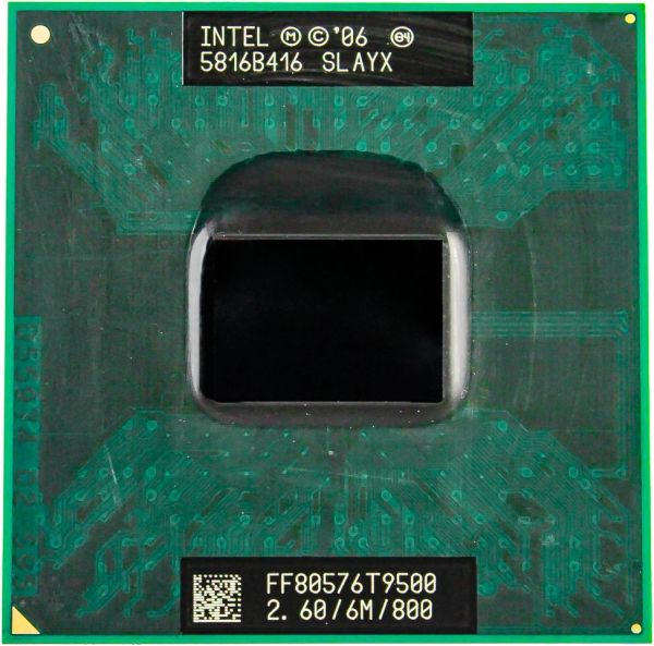 CPUS CPU Laptop Core 2 Duo T9500 CPU 6M CACHE/2,6GHz/800/Dualcore Socket 478 Processador de laptop PGA Esquecer 45 pm45