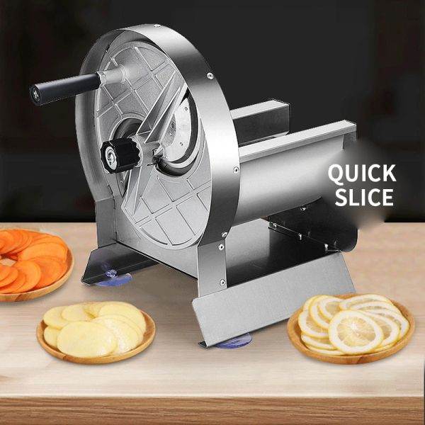 Prozessoren kommerzielle Edelstahl -Slicer -Kartoffelscheiben Zitronenscheiben geschnitten Obst trockener Tee Slicer Verstellbares Dicke Handbuch Küchenwerkzeuge