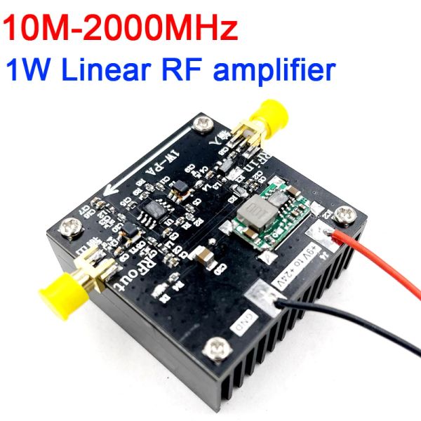 Rádio 10MHz2000MHz 1W Amplificador de potência linear RF HF FM VHF UHF FM Transmissor para Ham Radio AMP