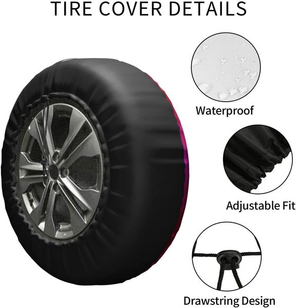 Ersatzreifenabdeckung universelle Reifenabdeckungen für mehrfarbige geometrische karierte Autolreifenabdeckung wetterfest und staubdest