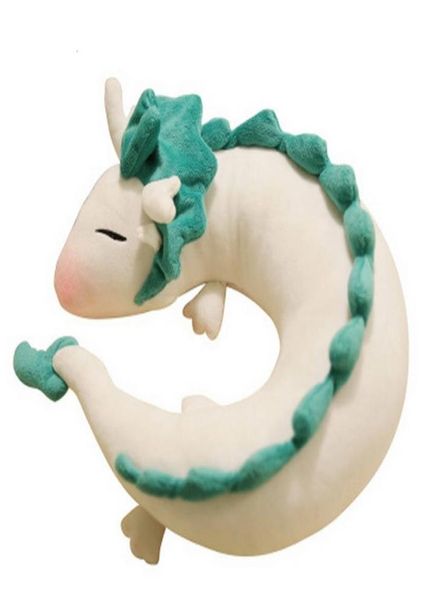 Cartoon da moda Dragon Anime Miyazaki Hayao Funcionou Haku fofo u forma boneca de luxuos para travesseiros bonecas de bonecas para criançasKids T19878836