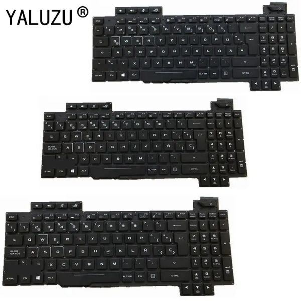 Teclados SP/LA/UK/GR Backboard Lit para ASUS ROG STRIX GL503 GL703 GL503V GL503VD GL503VDDB71 GL503VDB74 GL503VM GL503VS