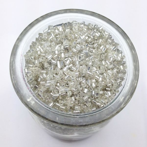 Lote 16G 1000pcs 2*3mm de cor prata de prata tubo forrado de espaçador solto esbacil de miçangas de sementes de vidro de vidro