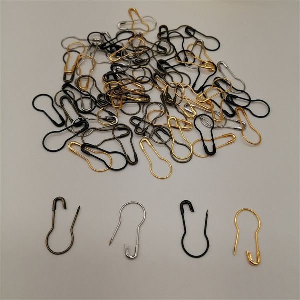 100pcs/lote pinos de segurança de vestuário preto calabash pino rótulo acessórios marcador tag hangtag gourd forma pinos de roupas diy acessórios