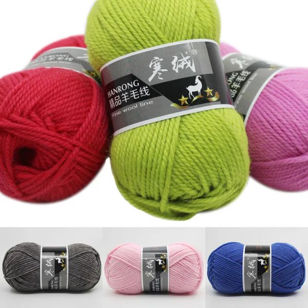 Kalın yün iplik ipliği Avustralya yün tığ işi iplik örgü bebek yün tığ işi iplik diy el örtüsü scarf sweater şapka ceket 100g