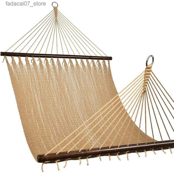 Hammocks appendiabiti da 10 piedi doppio gancio di corda per 2 persone gancio in poliestere a mano con estensione asta di grandi dimensioni esterne