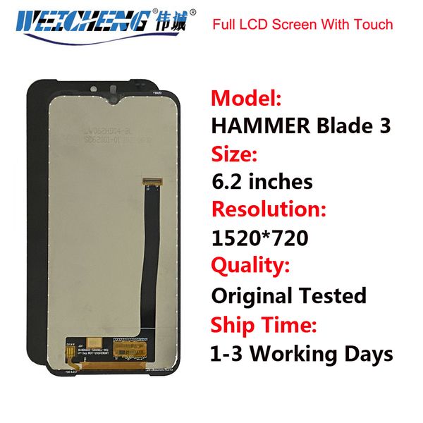 Para MyPhone Hammer Blade 3 LCD Tela da tela+Touch Screen Digiziter Glass Conjunto para Hammer Blade3 LCD com fita de ferramentas