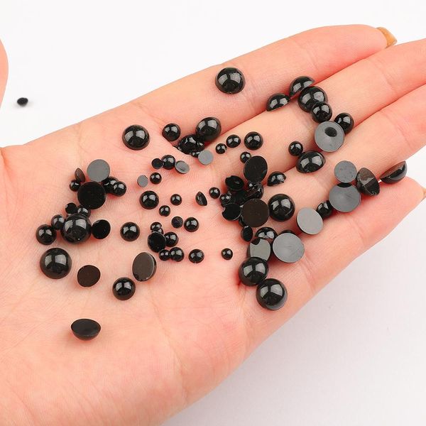 Olhos de segurança de plástico preto acrílico Meias contas para bonecas de boneca de boneca Fazendo artesanato DIY Crianças crianças brinquedos acessórios