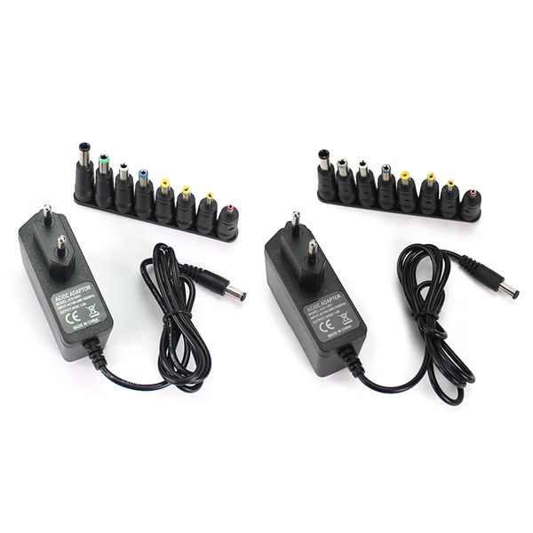 5V 6 V 12V 1A AC/DC -Adapter -Netzteil 220 V bis 6V Beleuchtungstransformator mit 8pcs Universal Netzteil Adapter -Anschlussstecker