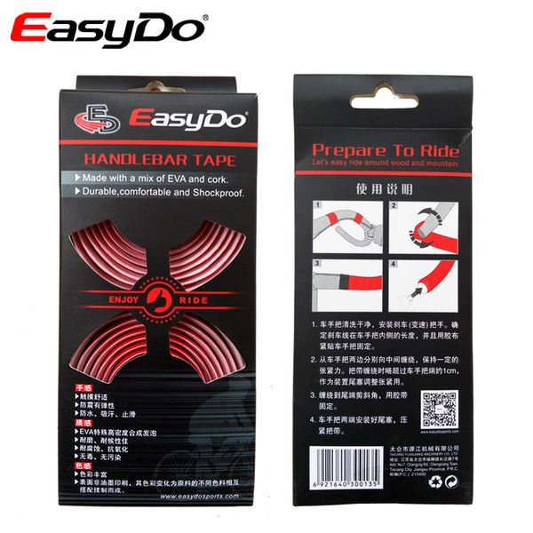 Bici da strada easydo in bicicletta per biciclette da manubrio bartape non slip soft eva sponge in pelle con nastro testuito accessori per biciclette Ed0654