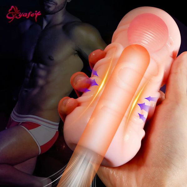 Анус мастурбатор для мужчин Силиконовый мягкий реалистичный влагалище с шариковым пенис.