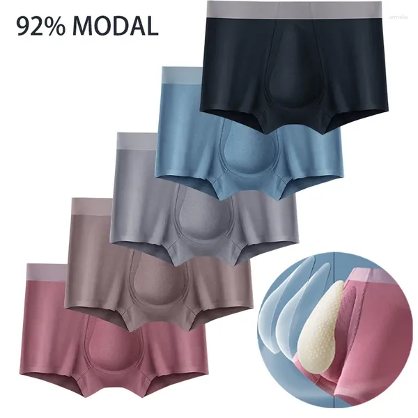 MUITAS PONTAS 4 Pacote Black-Tech Antibacteriana Latex Roupa Menina Men da calcinha masculina Modal de alta qualidade de alta qualidade Boxers respiráveis homem