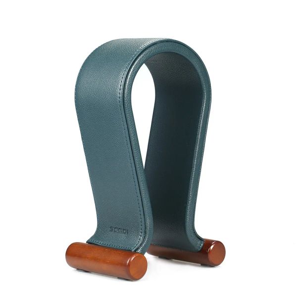 Stands Samdi Leather/Wooden Cashphone Stand Gammi di cuffia da gioco universale per laptop PC Smartphone Dimensioni gratuite Display