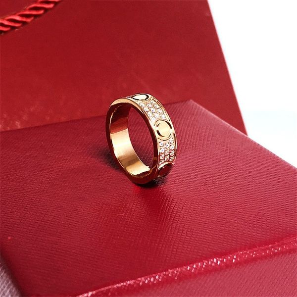 Verlobungsring Designer Ringe Herren Herz Dreifaltigkeit Frau Nase Schwanz Nugget Stahl Single Nail European und American Celtic 14K Gold Plated Promise Valentinstag